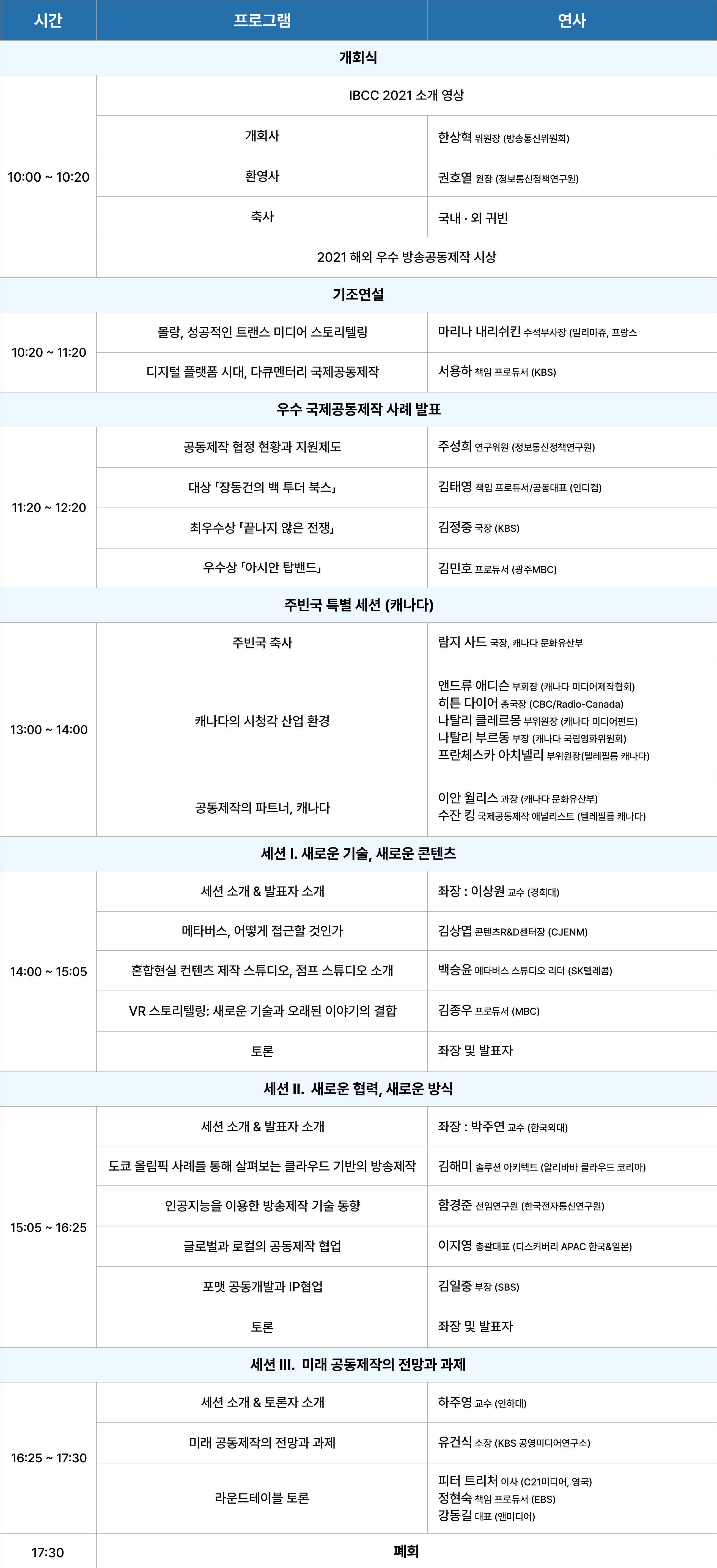 2021 프로그램